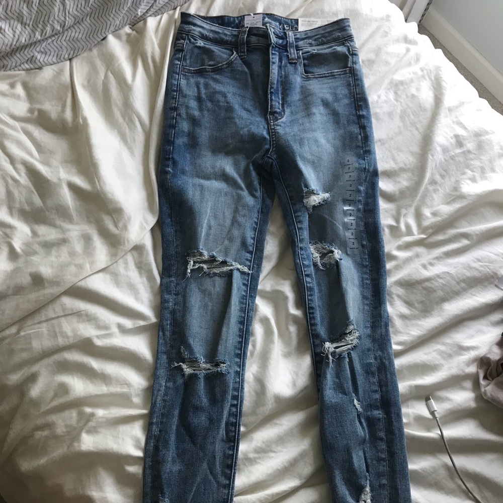 America eagle skinny distressed jeans